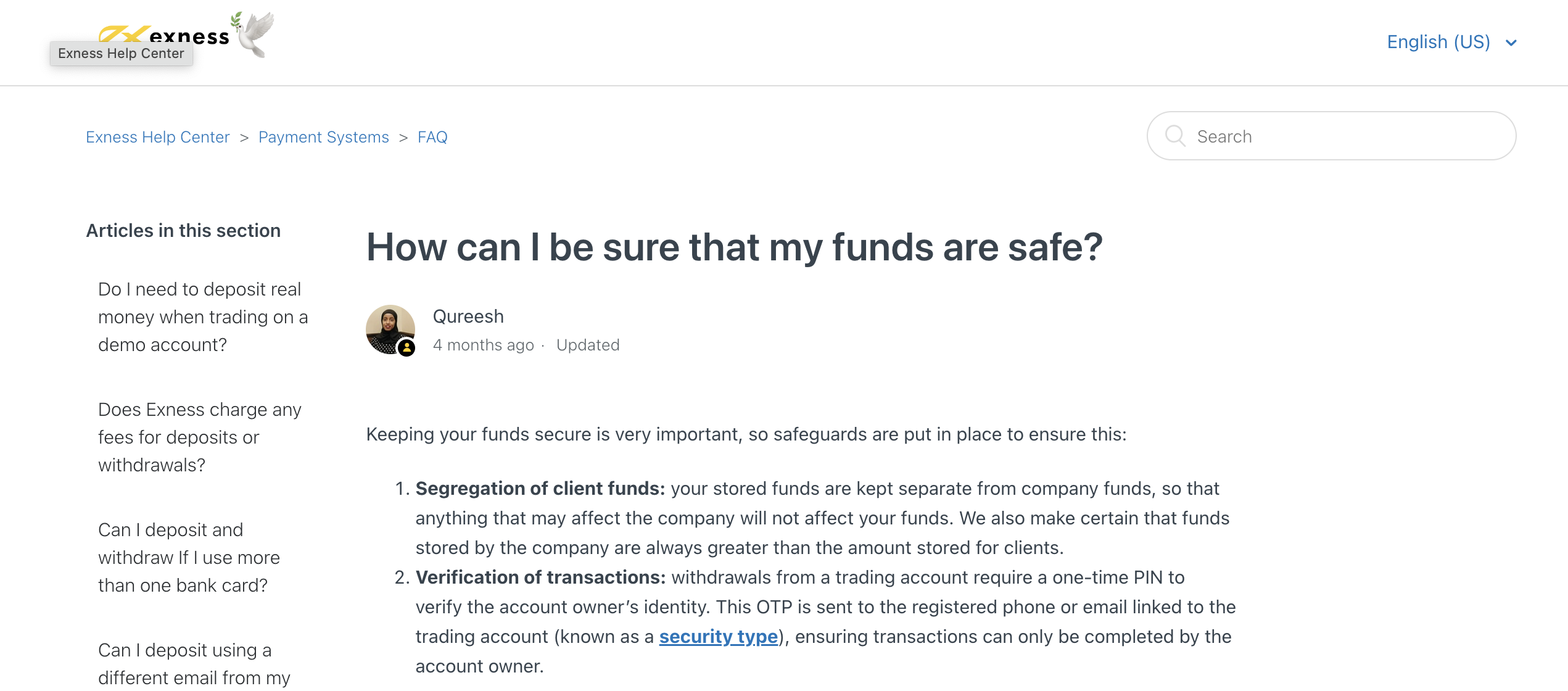 Exness Client Fund Security and Safety Features