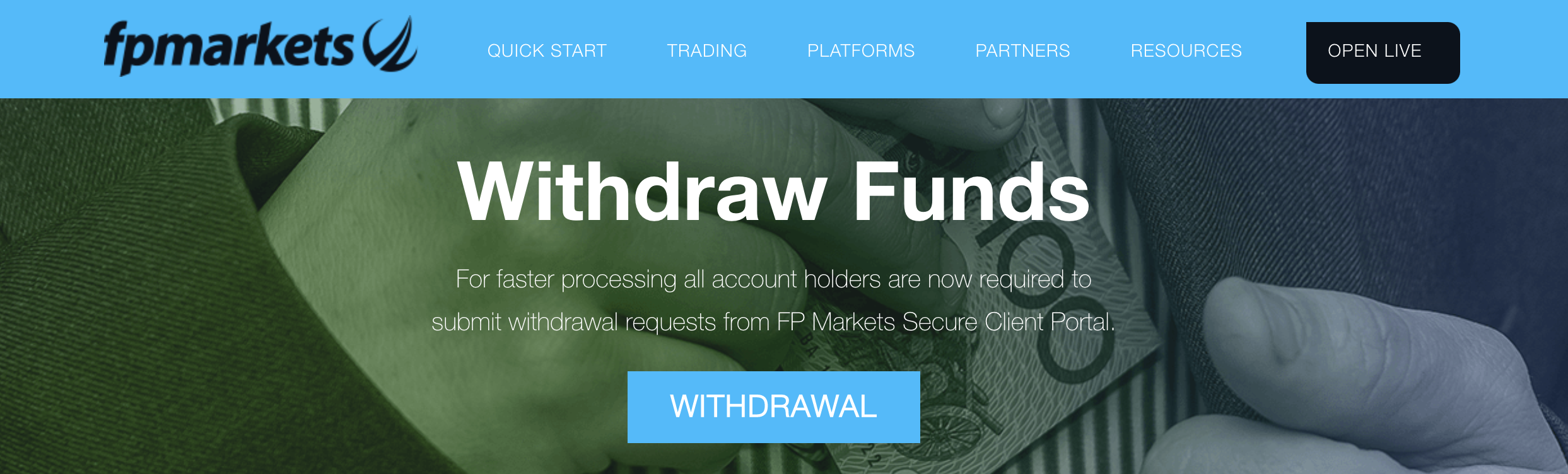 FP Markets Fund Withdrawal Process