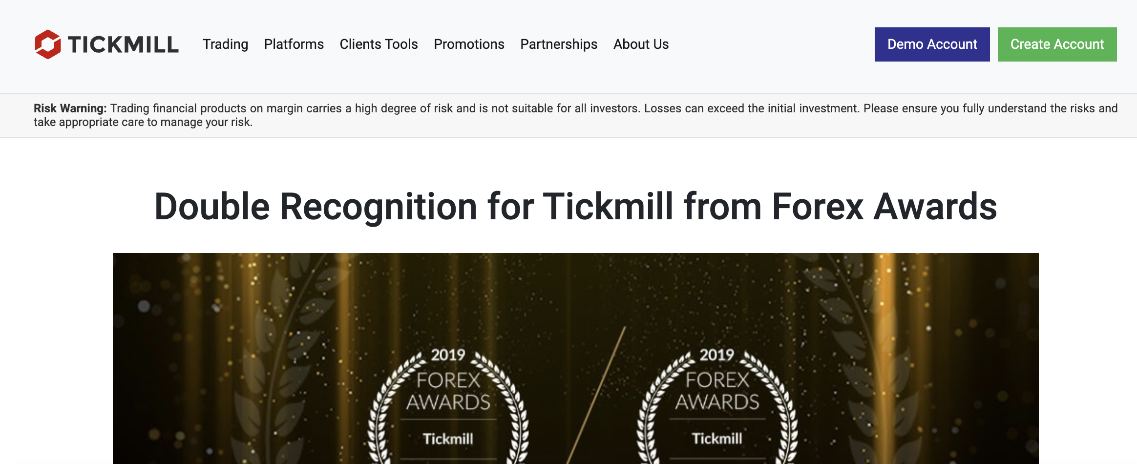 Tickmill Awards and Recognition