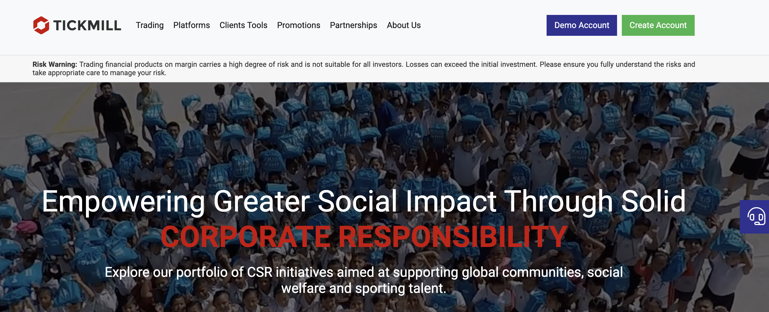 Tickmill Corporate Social Responsibility